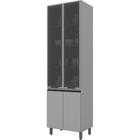 Cozinha Modulada Belize 17 Portas 05 Gavetas Henn - Cinza