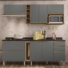 Cozinha Modulada Betina 8 Peças Com Aéreo Micro-ondas - Nicio