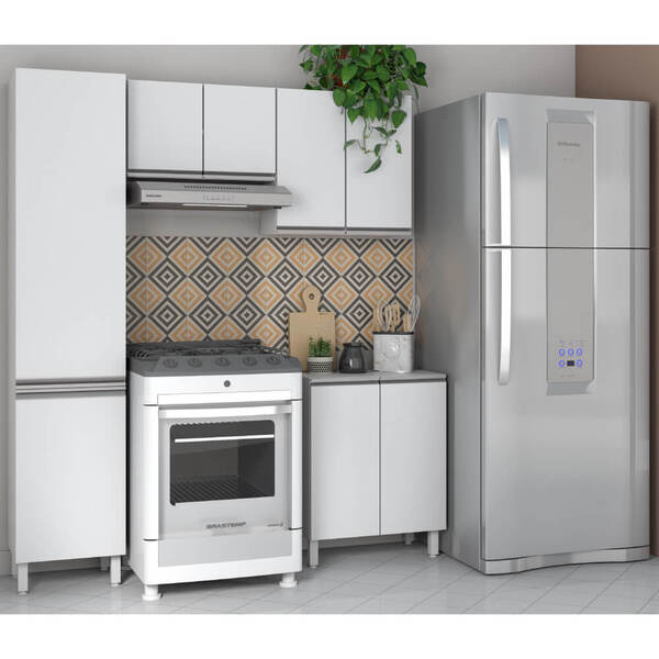 Cozinha Modulada Bkc 02 Com 3 Aéreos 1 Balcão 1 Paneleiro - B