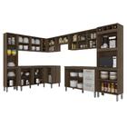 Cozinha Modulada C/balcão 9 Peças Fiorella Ter/ Nat - Moveis