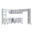 Cozinha Modulada Canto Pleta 9 Peças Athena Branco Megasul