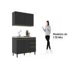 Cozinha Modulada Cecilia 2 Pecas 4 Portas 3 Gavetas 120cm  Pr