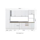 Cozinha Modulada Celeste Kappesberg 100% Mdf Branco 340cm