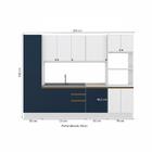 Cozinha Modulada Celeste Kappesberg 100% Mdf Branco/azul 7 Pe