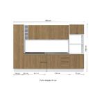 Cozinha Modulada Celeste Kappesberg 100% Mdf Branco/nogueira