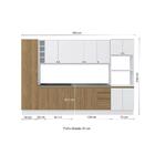 Cozinha Modulada Celeste Kappesberg 100% Mdf Branco/nogueira