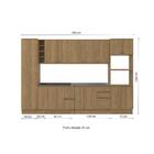 Cozinha Modulada Celeste Kappesberg 100% Mdf Nogueira 340cm