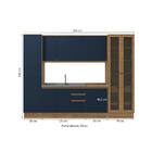 Cozinha Modulada Celeste Kappesberg 100% Mdf Nogueira/azul 30