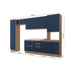 Cozinha Modulada Celeste Kappesberg 100% Mdf Nogueira/azul 36