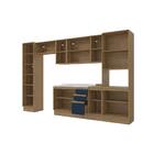 Cozinha Modulada Celeste Kappesberg 100% Mdf Nogueira/azul 36