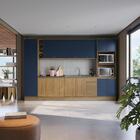 Cozinha Modulada Celeste Kappesberg 100% Mdf Nogueira/azul 9