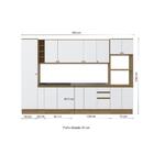 Cozinha Modulada Celeste Kappesberg 100% Mdf Nogueira/branco