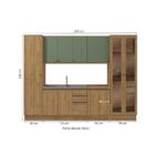 Cozinha Modulada Celeste Kappesberg 100% Mdf Nogueira/verde 7