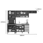 Cozinha Modulada Com 4 Módulos Karen 5700 Malbec Avela Petern
