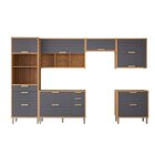 Cozinha Modulada Com 6 Peças Luiza Yescasa Freijó/titânio