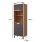 Cozinha Modulada Com 6 Peças Luiza Yescasa Freijó/titânio