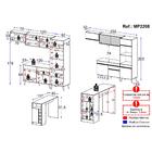 Cozinha Modulada Com Bancada Americana Veneza Multimóveis Mp2