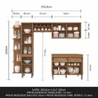 Cozinha Modulada Com Cantoneira 5 Peças Vitória Carvalho/graf