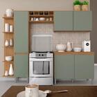 Cozinha Modulada Com Cantoneira Victória 5 Peças Carvalho/men