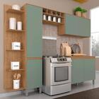 Cozinha Modulada Com Cantoneira Victória 5 Peças Carvalho/men