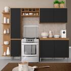 Cozinha Modulada Com Cantoneira Victória 5 Peças Carvalho/pre