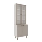 Cozinha Modulada Com Cristaleira Com Tampo Impermeável 100% M