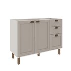 Cozinha Modulada Com Cristaleira Com Tampo Impermeável 100% M