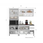 Cozinha Modulada Com Paneleiro Duplo Evidence  Branco/prata