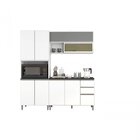 Cozinha Modulada Com Paneleiro Duplo Evidence  Branco/prata