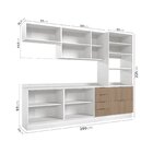 Cozinha Modulada Com Tampo 2 Aéreos 2 Balcões 1 Torre Quente