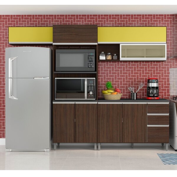 Cozinha Modulada Com Torre Quente Evidence Poliman Móveis Amê