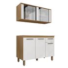 Cozinha Modulada Com Vidro 2 Peças Tieli Boreal/branco - Móve