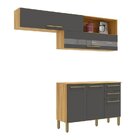Cozinha Modulada Compacta 2 Peças 5 Portas 2 Gavetas Com Tamp