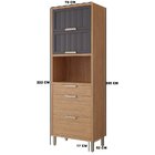 Cozinha Modulada Compacta 3 Peças 1 Nicho Para Forno Ou Micro