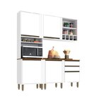 Cozinha Modulada Compacta 3 Peças Com Armário Aéreo Paneleiro