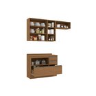 Cozinha Modulada Compacta 3 Peças Com Tampo Maxxi Canela