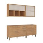 Cozinha Modulada Compacta 4 Peças 2 Balcões E 2 Aéreos Helen