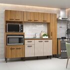 Cozinha Modulada Compacta 4 Peças Berlim Ipê/cristalo