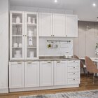 Cozinha Modulada Compacta 4 Peças Com Armário Aéreo 2 Portas