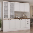 Cozinha Modulada Compacta 4 Peças Com Armário Aéreo 2 Portas