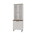 Cozinha Modulada Compacta 4 Peças Com Armário Aéreo 2 Portas