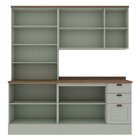 Cozinha Modulada Compacta 4 Peças Com Armário Aéreo 2 Portas