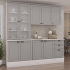 Cozinha Modulada Compacta 4 Peças Com Armário Aéreo 2 Portas