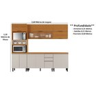 Cozinha Modulada Compacta 5 Peças Armário 1 Porta Vidro Panel