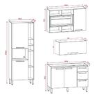 Cozinha Modulada Compacta 5 Peças Nogueira