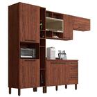 Cozinha Modulada Compacta 5 Peças Nogueira