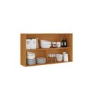 Cozinha Modulada Compacta 6 Peças Armário Aéreo 1 Porta Vidro