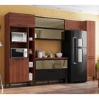 Cozinha Modulada Compacta 6 Peças Viv Concept C04 Nogueira/bl