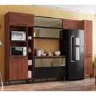 Cozinha Modulada Compacta 6 Peças Viv Concept C04 Nogueira/bl