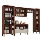 Cozinha Modulada Compacta 6 Peças Viv Concept C04 Nogueira/of